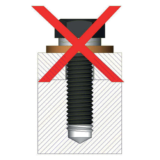 叠加可自由转动的平垫导致防松功能丧失